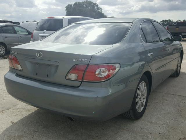 JTHBA30G545042742 - 2004 LEXUS ES 330 GREEN photo 4