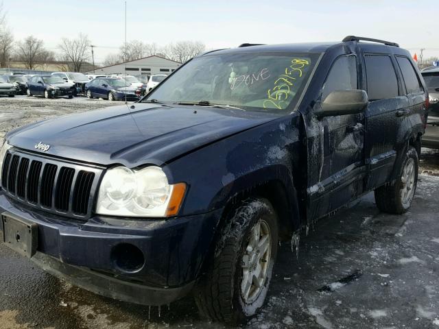 1J4GR48K65C654650 - 2005 JEEP GRAND CHER BLUE photo 2