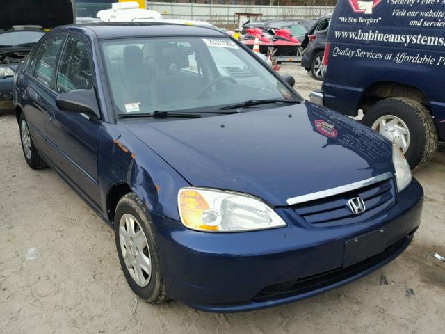 2HGES16523H623677 - 2003 HONDA CIVIC LX BLUE photo 1