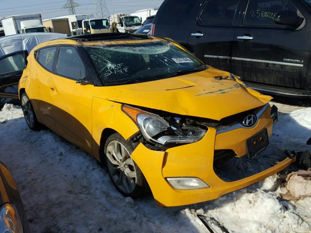 KMHTC6AD5CU077349 - 2012 HYUNDAI VELOSTER B YELLOW photo 1