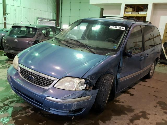 2FMZA52453BA40705 - 2003 FORD WINDSTAR S BLUE photo 2