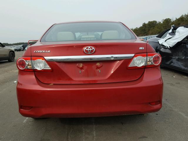 2T1BU4EE7BC745099 - 2011 TOYOTA COROLLA BA RED photo 9