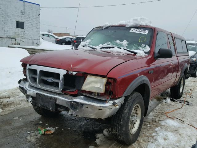 1FTZR15X1WPA67344 - 1998 FORD RANGER SUP RED photo 2