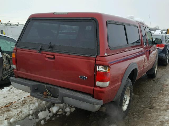 1FTZR15X1WPA67344 - 1998 FORD RANGER SUP RED photo 4