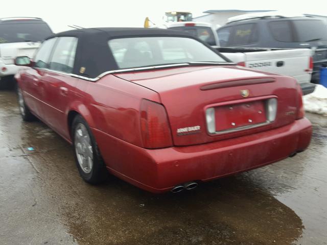 1G6KF57992U115025 - 2002 CADILLAC DEVILLE DT BURGUNDY photo 3