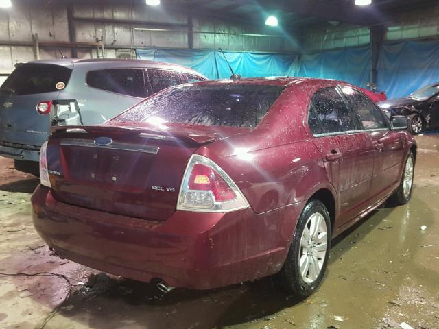 3FAHP08157R174139 - 2007 FORD FUSION SEL RED photo 4