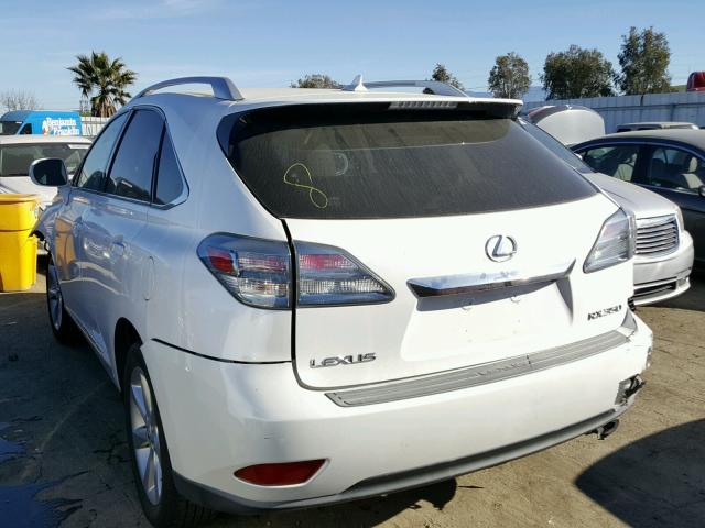 JTJZK1BA5A2406467 - 2010 LEXUS RX 350 WHITE photo 3