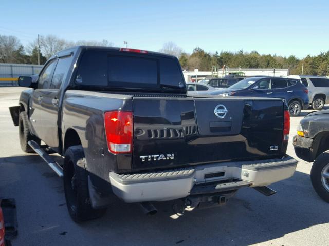 1N6BA07A05N534580 - 2005 NISSAN TITAN XE BLACK photo 3