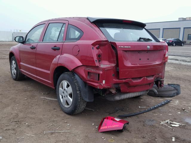 1B3HB28B57D588481 - 2007 DODGE CALIBER RED photo 3