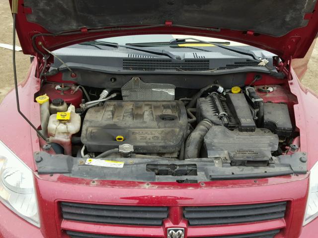 1B3HB28B57D588481 - 2007 DODGE CALIBER RED photo 7