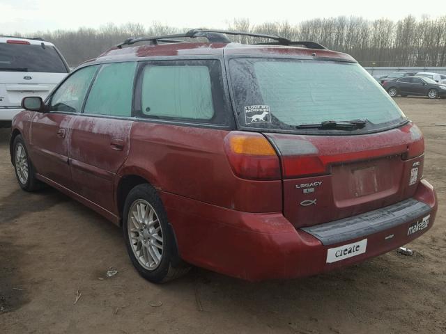 4S3BH635837308363 - 2003 SUBARU LEGACY L MAROON photo 3