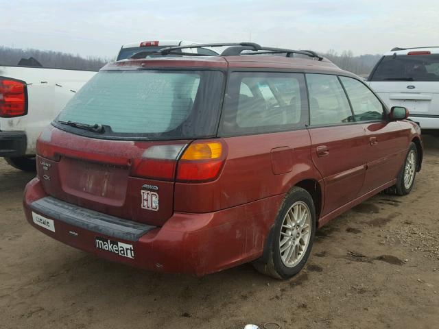 4S3BH635837308363 - 2003 SUBARU LEGACY L MAROON photo 4