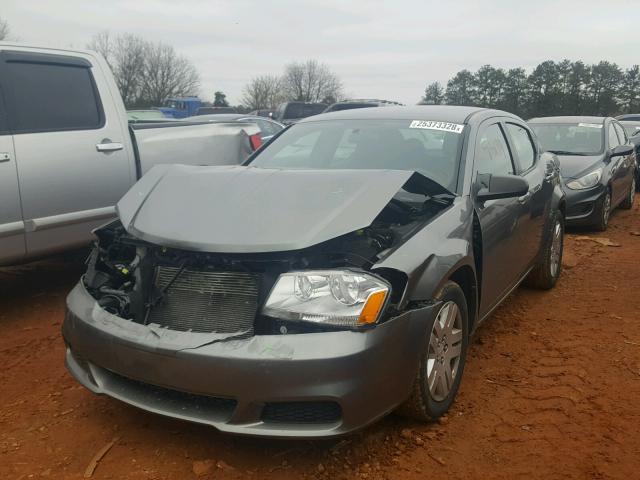 1C3CDZAB7DN730605 - 2013 DODGE AVENGER SE GRAY photo 2