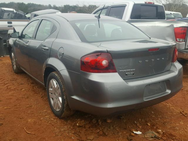 1C3CDZAB7DN730605 - 2013 DODGE AVENGER SE GRAY photo 3