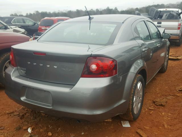 1C3CDZAB7DN730605 - 2013 DODGE AVENGER SE GRAY photo 4