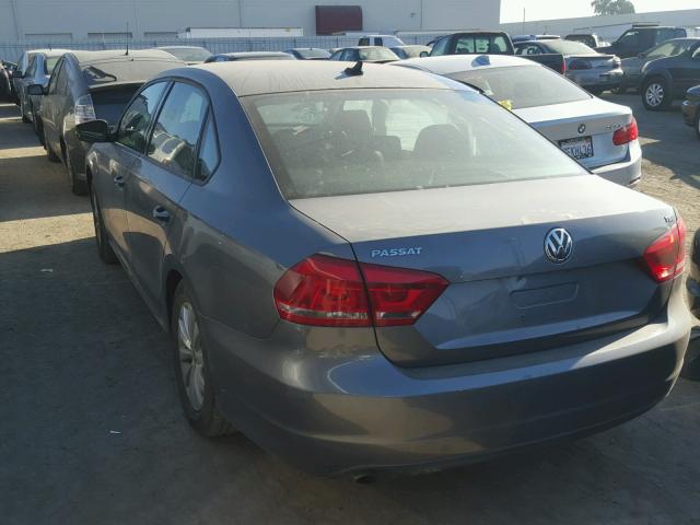 1VWAT7A30FC002669 - 2015 VOLKSWAGEN PASSAT S GRAY photo 3