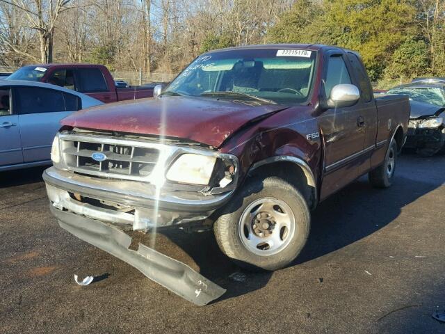 1FTDX1721VNA34632 - 1997 FORD F150 BURGUNDY photo 2