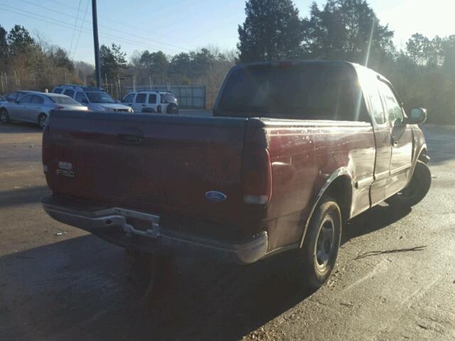 1FTDX1721VNA34632 - 1997 FORD F150 BURGUNDY photo 4