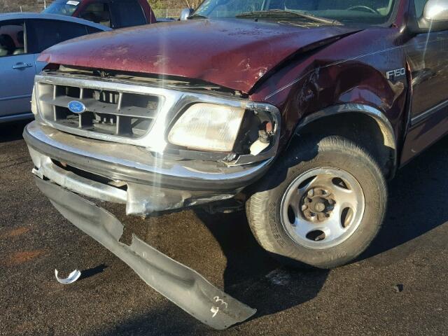 1FTDX1721VNA34632 - 1997 FORD F150 BURGUNDY photo 9