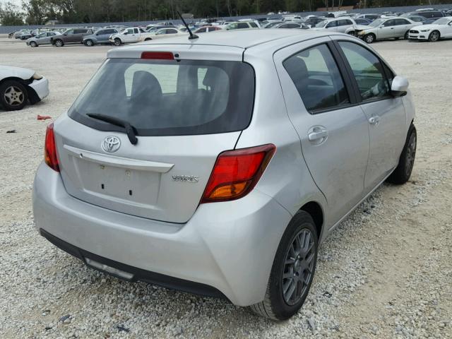 VNKKTUD37FA038413 - 2015 TOYOTA YARIS SILVER photo 4