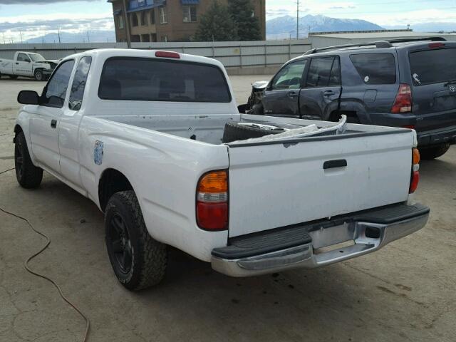 5TEVL52N92Z051356 - 2002 TOYOTA TACOMA XTR WHITE photo 3