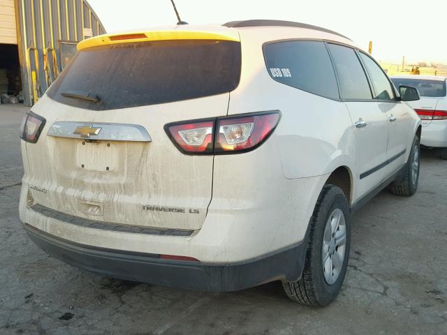 1GNKRFED8DJ261378 - 2013 CHEVROLET TRAVERSE L WHITE photo 4