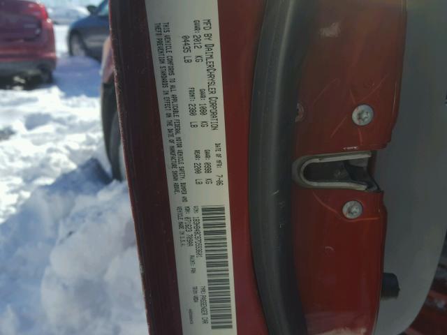 1B3HB48C87D593601 - 2007 DODGE CALIBER SX RED photo 10