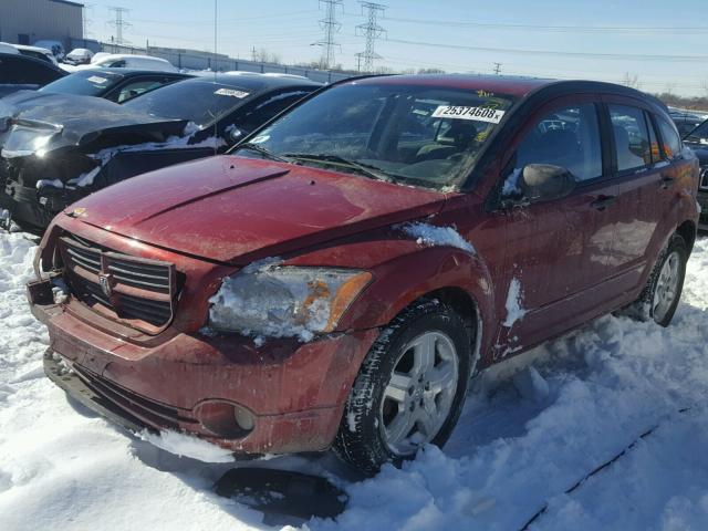 1B3HB48C87D593601 - 2007 DODGE CALIBER SX RED photo 2