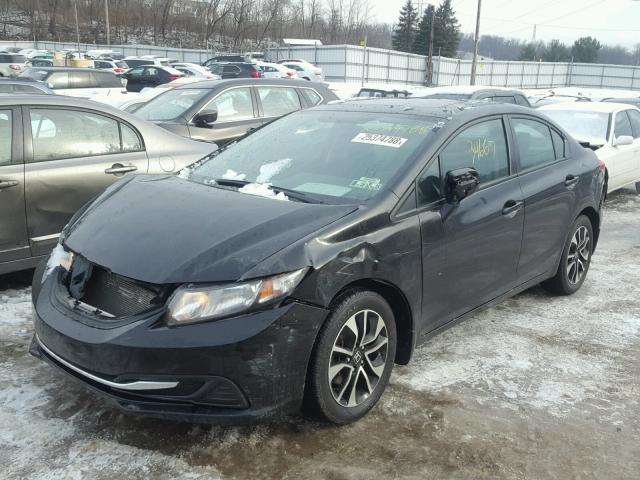 19XFB2F87EE225687 - 2014 HONDA CIVIC EX შავი ფოტო 2