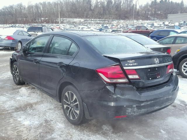 19XFB2F87EE225687 - 2014 HONDA CIVIC EX BLACK photo 3