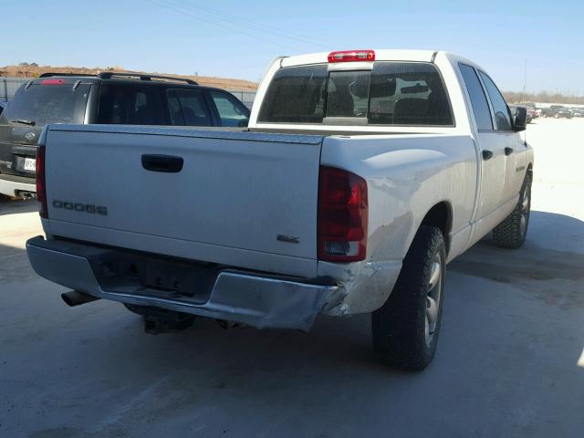 1D7HA18N14S574600 - 2004 DODGE RAM 1500 S WHITE photo 4