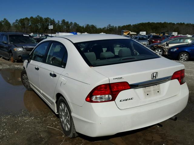 2HGFA1F36AH515565 - 2010 HONDA CIVIC VP WHITE photo 3