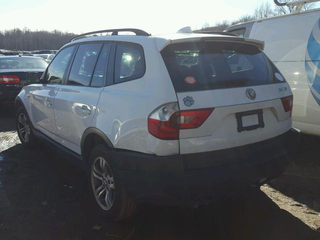 WBXPA93415WD15897 - 2005 BMW X3 3.0I WHITE photo 3