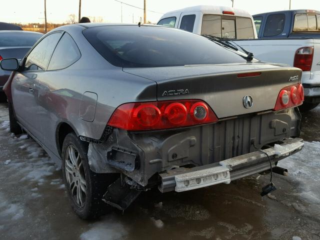 JH4DC548X6S005322 - 2006 ACURA RSX GRAY photo 3