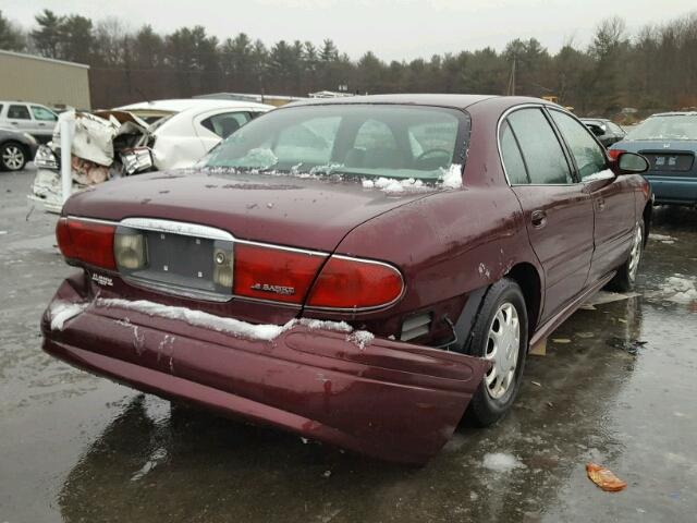 1G4HP52K244121004 - 2004 BUICK LESABRE CU BURGUNDY photo 4