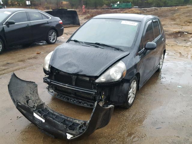 JHMGD38618S049929 - 2008 HONDA FIT SPORT BLACK photo 2