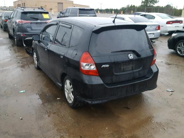 JHMGD38618S049929 - 2008 HONDA FIT SPORT BLACK photo 3