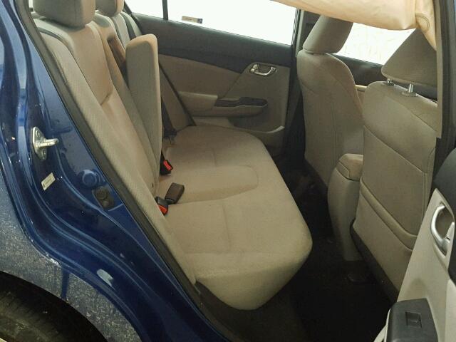 19XFB2F82DE251287 - 2013 HONDA CIVIC EX ლურჯი ფოტო 6