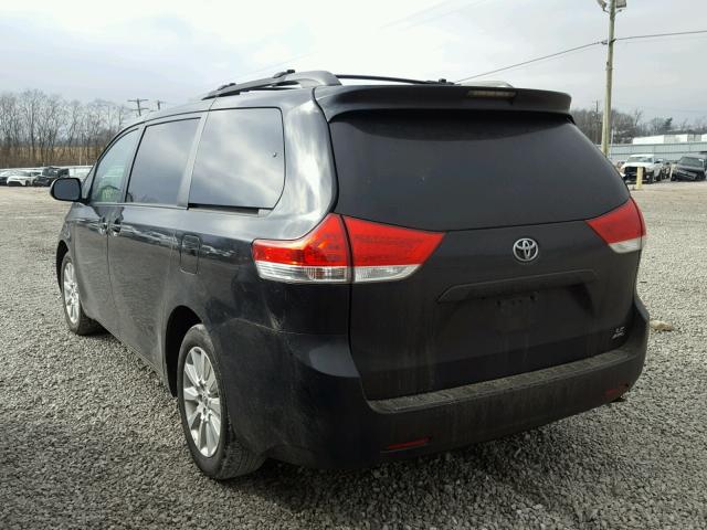 5TDJK3DC3CS035783 - 2012 TOYOTA SIENNA LE BLACK photo 3