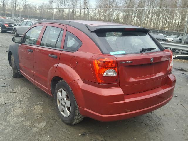 1B3HB28B78D714311 - 2008 DODGE CALIBER RED photo 3