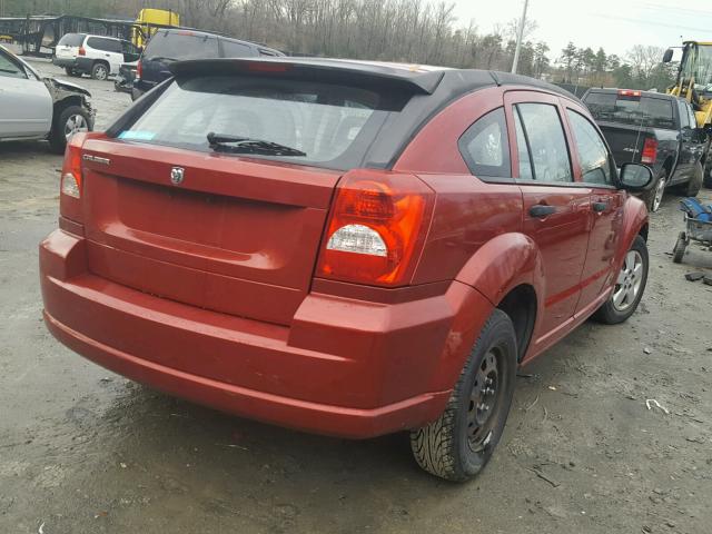 1B3HB28B78D714311 - 2008 DODGE CALIBER RED photo 4