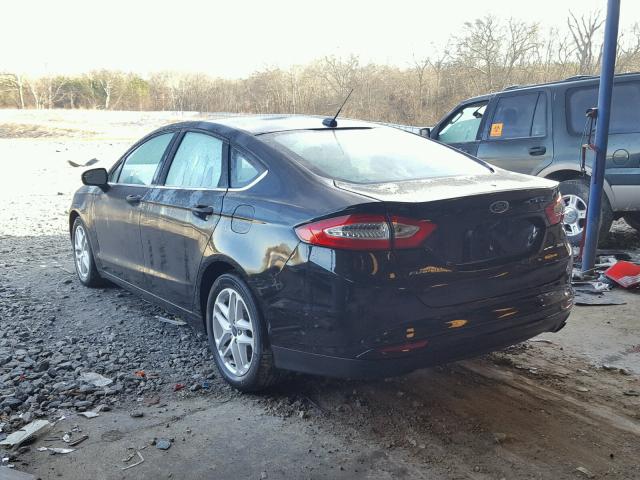 3FA6P0H78FR237874 - 2015 FORD FUSION SE BLACK photo 3