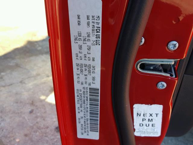 3C4PDCBG7FT754944 - 2015 DODGE JOURNEY SX RED photo 10