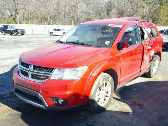 3C4PDCBG7FT754944 - 2015 DODGE JOURNEY SX RED photo 2