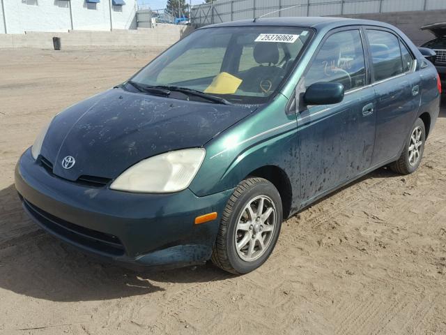 JT2BK12U310005549 - 2001 TOYOTA PRIUS GREEN photo 2