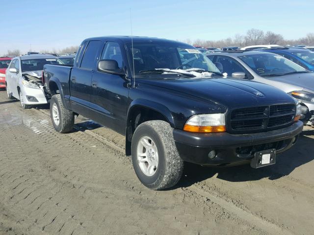 1D7HG38Z13S369063 - 2003 DODGE DAKOTA QUA BLACK photo 1