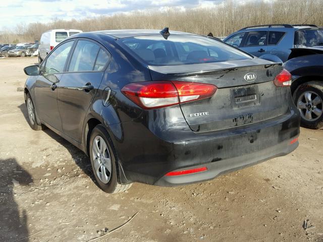 3KPFK4A7XHE097119 - 2017 KIA FORTE LX BLACK photo 3