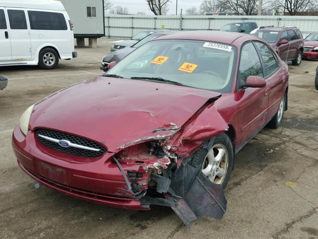 1FAFP53U03A259996 - 2003 FORD TAURUS SE MAROON photo 2