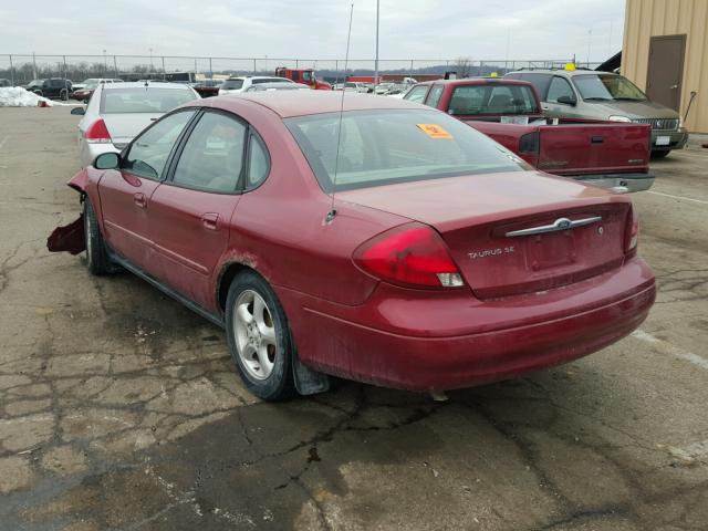 1FAFP53U03A259996 - 2003 FORD TAURUS SE MAROON photo 3