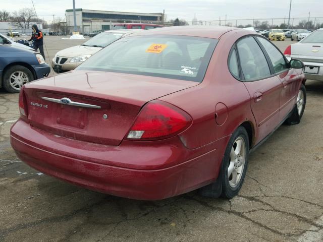 1FAFP53U03A259996 - 2003 FORD TAURUS SE MAROON photo 4